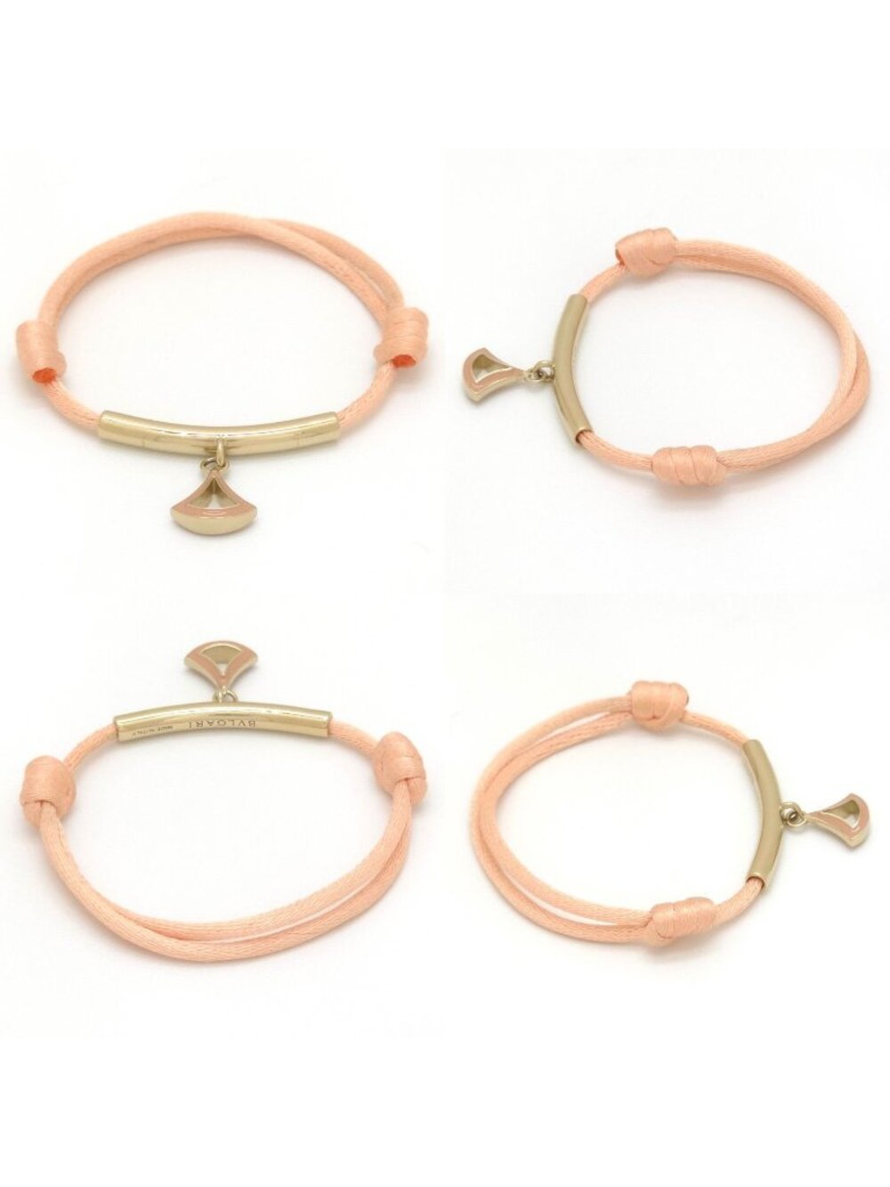 Bvlgari Diva Dream Bracelet 12.5 22 cm Enamel Brass Light Plated Fabric Cord